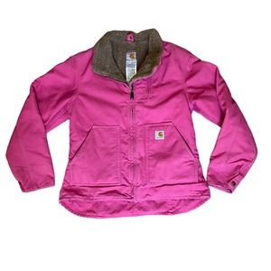 Carhartt Jacket Canyon Sandstone Sherpa Lined Pink Y2K Pink WJ022 Women's Small